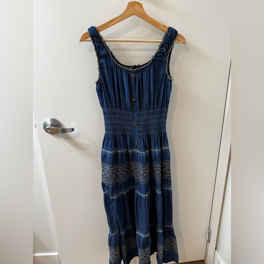 Denim colored midi dress